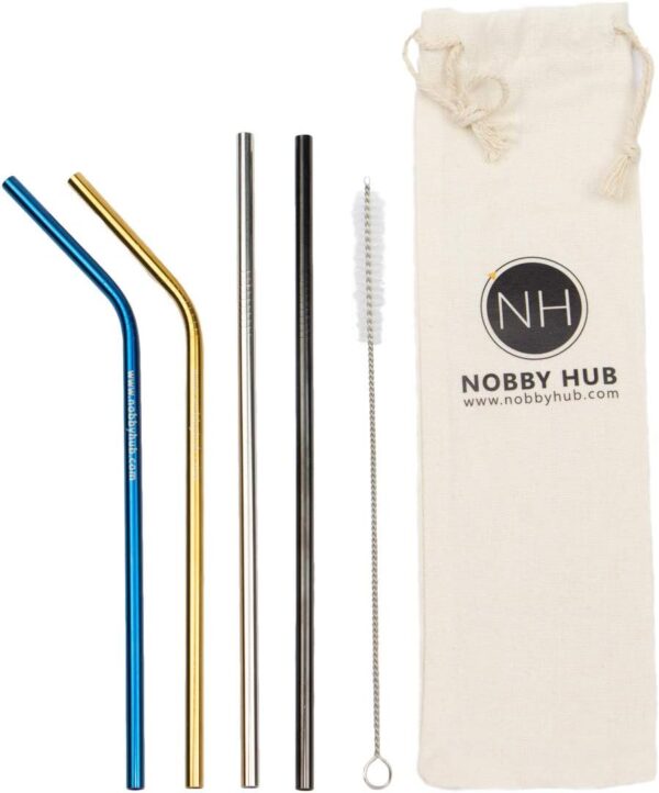 Reusable Stainless Steel Drinking Straw by Nobby Hub